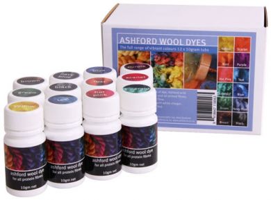 Wool Dye 12 Colour Collection - acid dyes