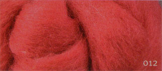 Carded Corriedale Wool Roving - Strawberry Shortcake