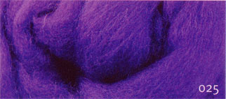 Carded Corriedale Wool Roving - Purple