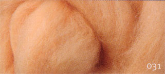 Carded Merino Wool Sliver - Apricot