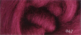 Carded Corriedale Wool Roving - Raspberry