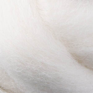 30 Micron Carded Corriedale Wool Roving - Natural White