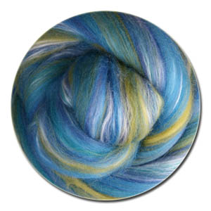 Ashford Carded Silk & Merino Roving - Salvia