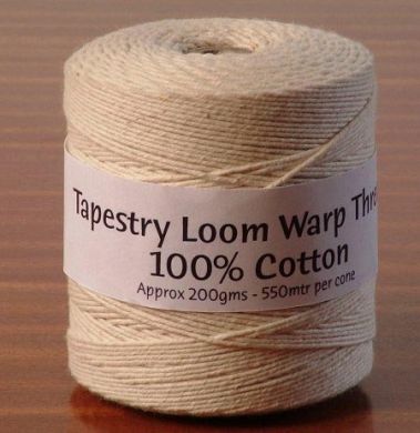 100% Cotton Tapestry Loom Warping Thread - 200g cone