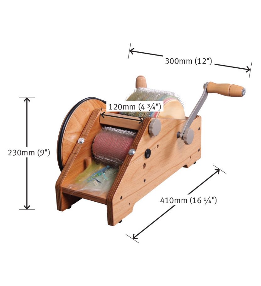 Ashford Wild Drum Carder - 72 PPSI LONG TEETH - Drum Carders - Ashford ...