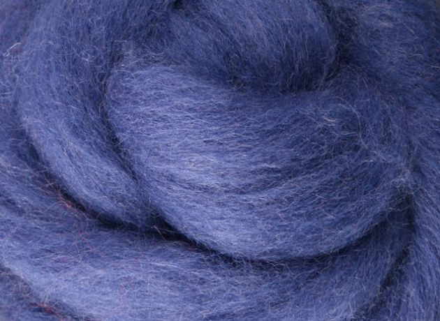 Corriedale Wool Sliver/Roving/Top - Blueberry Pie - 100g