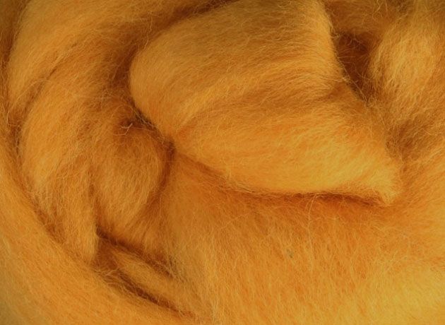 Corriedale Wool Sliver/Roving/Top - Butterscotch - 1kg