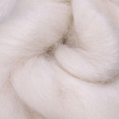 18.5-19 Micron Merino Wool Sliver/Roving/Top - Natural White - 500g