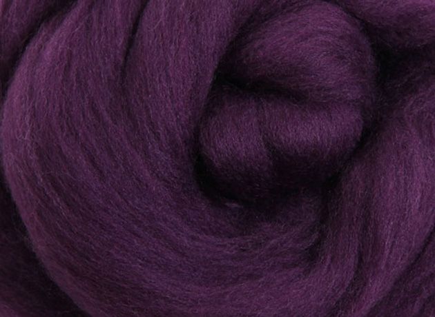 Merino Wool Sliver/Roving/Top - Amethyst - 100g