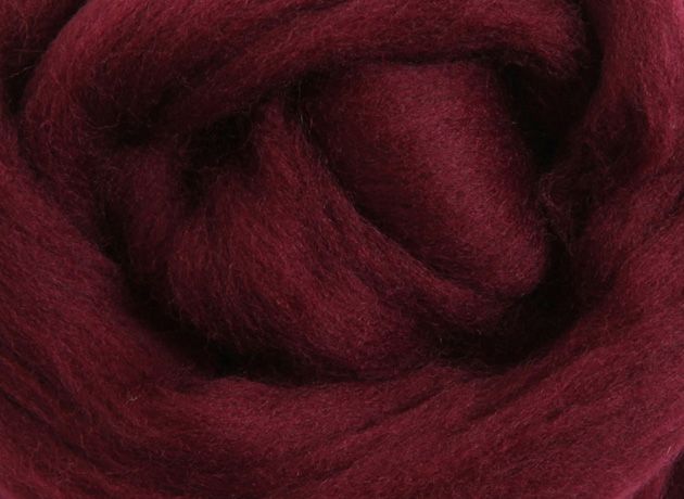 Merino Wool Sliver/Roving/Top - Aubergine - 500g