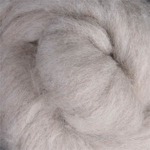 22 Micron Merino Wool Sliver/Roving/Top - Natural Light - 100g