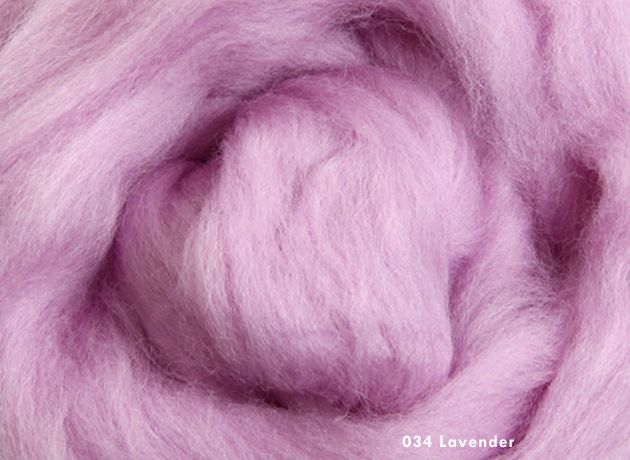 Merino Wool Sliver/Roving/Top - Lavender - 500g