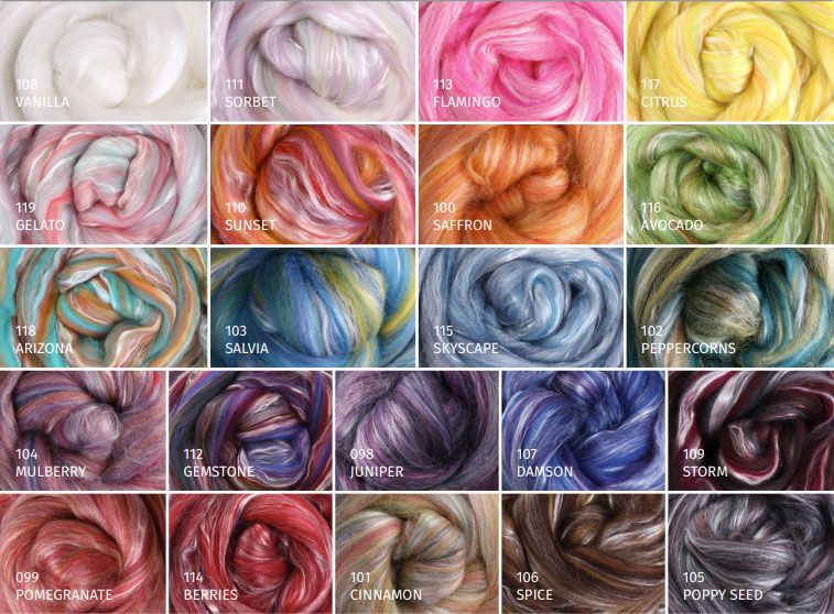 20% Silk, 80% Merino Felting Wool Packs 100g