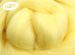 Merino Wool Sliver/Roving/Top - Lemon - 500g